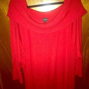 Torrid off The Shoulder/ Fold over sweater!